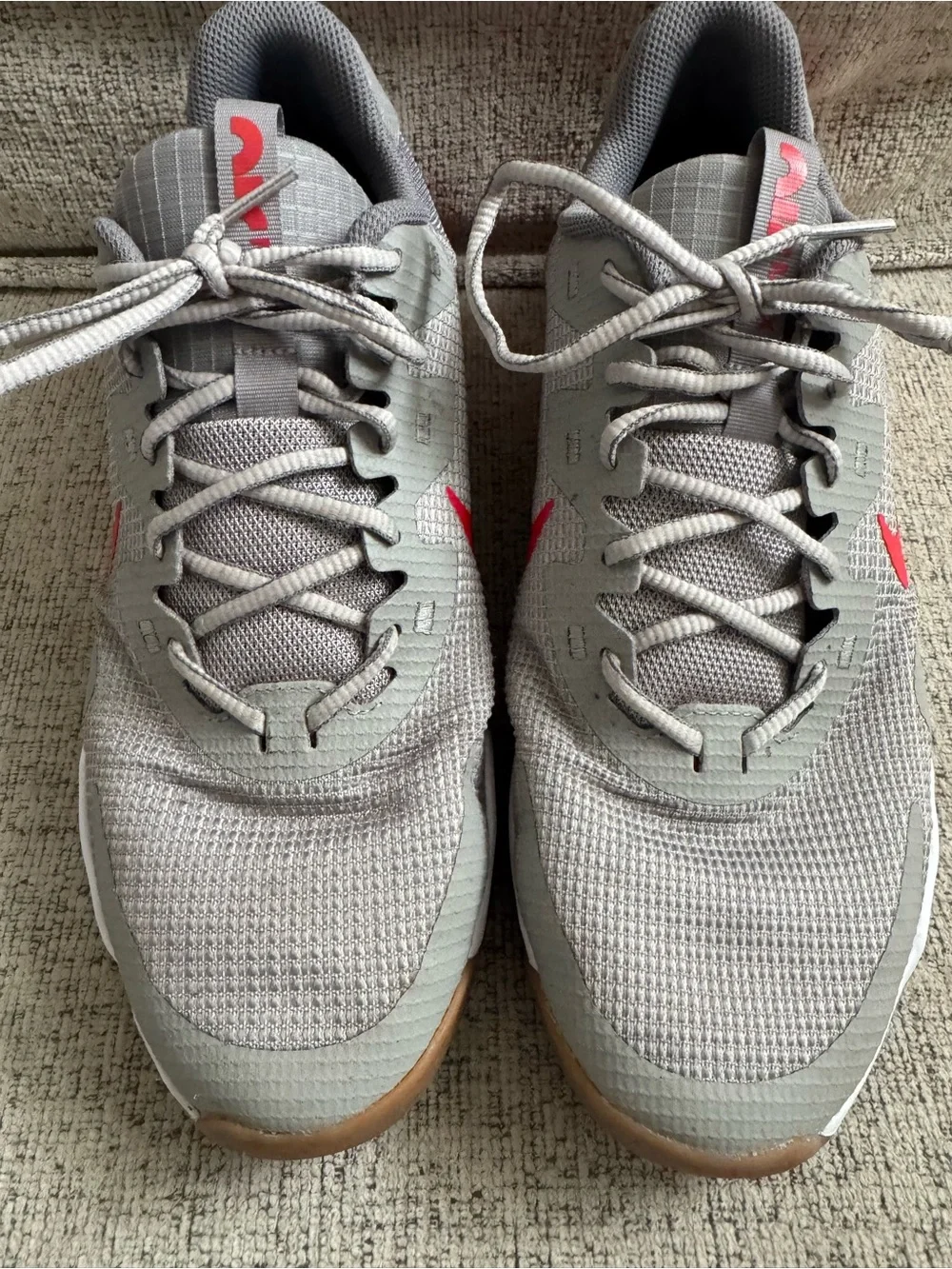 Nike Air Sneakers with Red Swoosh
